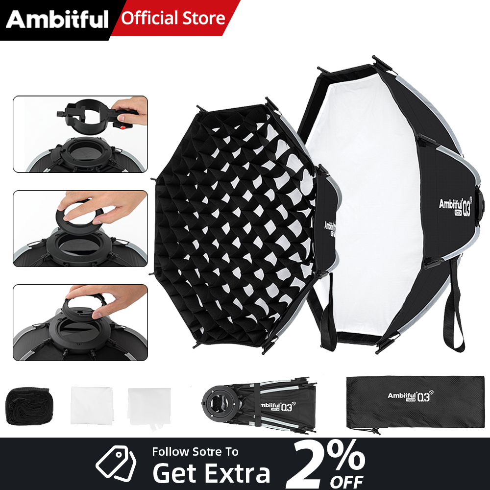Photography Lighting Diffuser - New AMBITFUL Q3 Quick Release Softbox