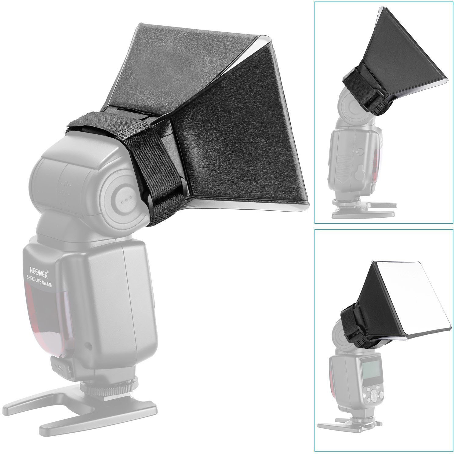 Photography Lighting Diffuser - 10*13cm Softbox Flash Diffuser Reflector For