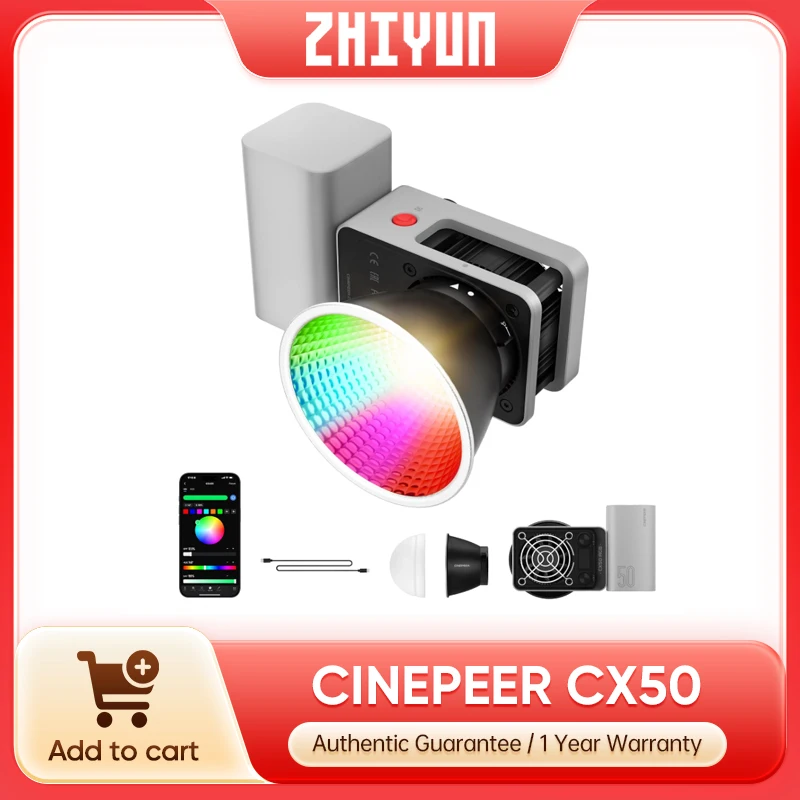 Zhiyun CINEPEER CX50 RGB Video - Photography Lighting Kit Portable 评论和价格