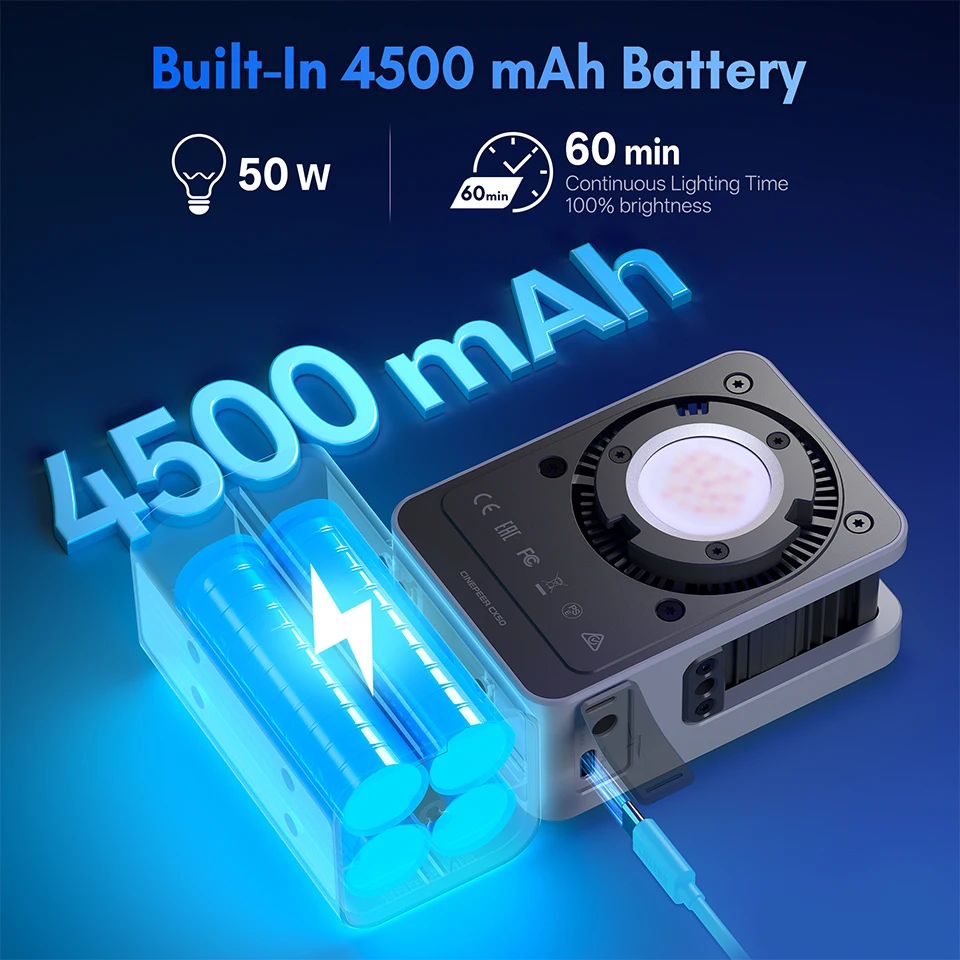 Zhiyun CINEPEER CX50 RGB Video - Photography Lighting Kit Portable 评论和价格