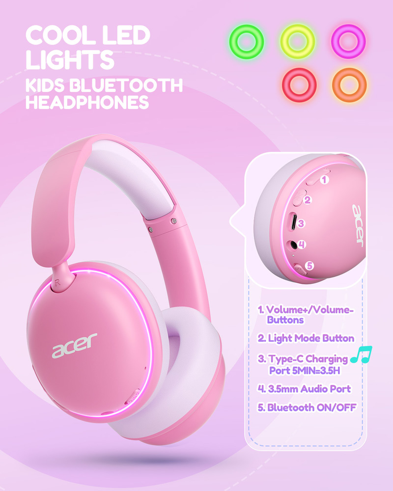 Acer Kids Bluetooth 6.0 Headph - Photography And Videography Lighting 评论和价格