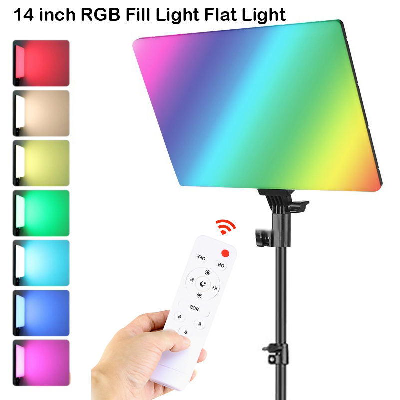 RGB 14'' LED Video Light Remot - Photography Lighting Board 评论和价格