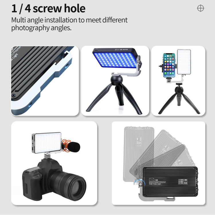 Pixel G3 Flat Panel RGB Fill L - Photography Lighting Handheld 评论和价格