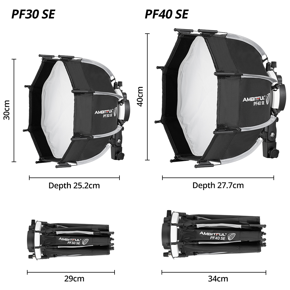 AMBITFUL PF30/PF40 30cm /40cm  - Photography Lighting Diffuser 评论和价格