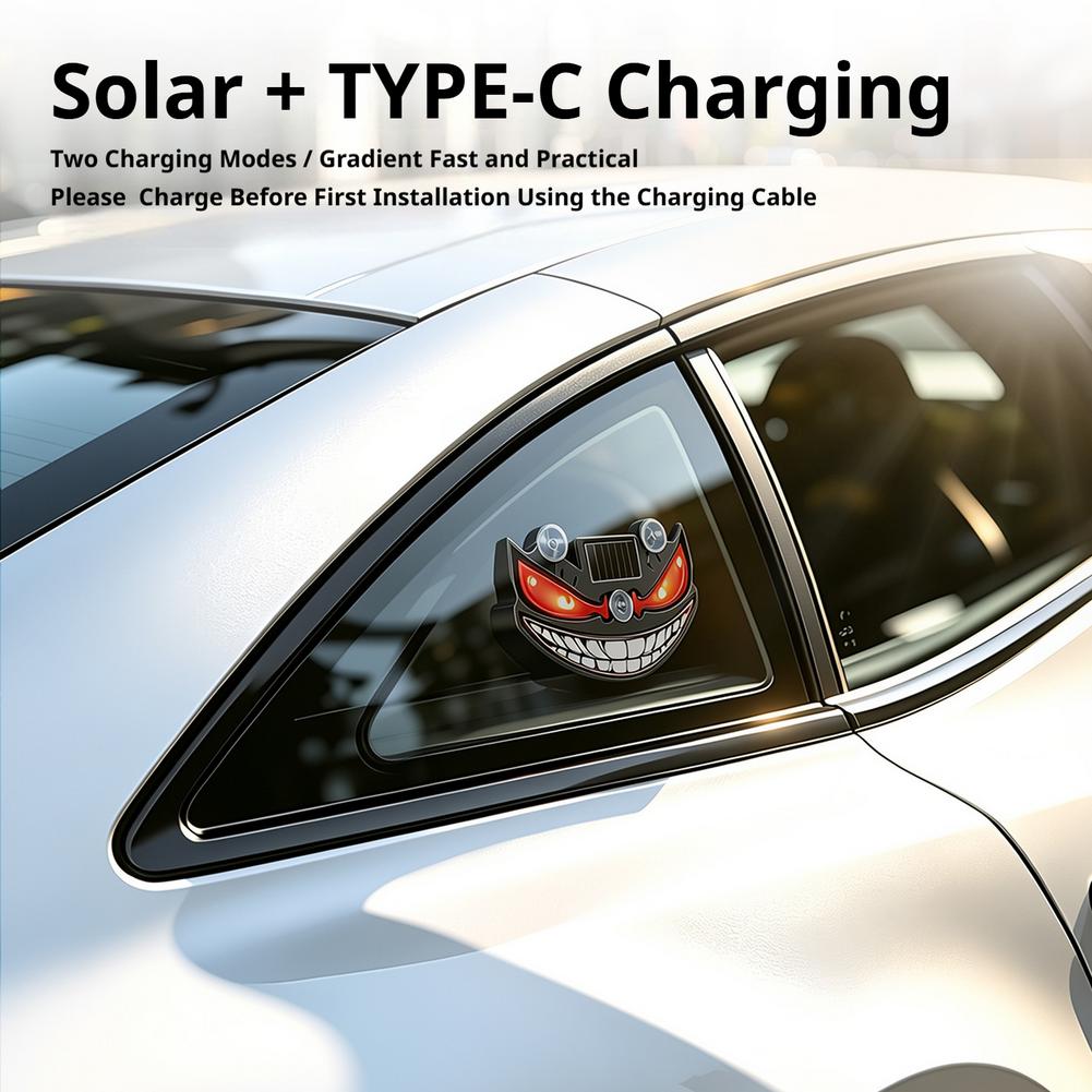 Solar Devil Eye Car LED Decor  - Interior Photography Lighting 评论和价格