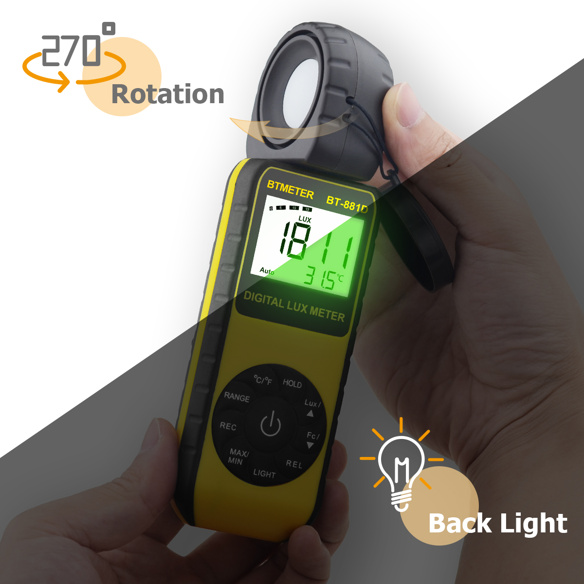 Digital Lux Meter 400,000 Lux  - Photography Lighting Handheld 评论和价格