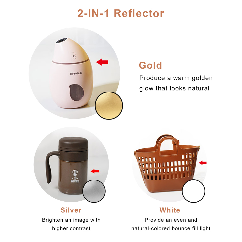 2in1 Round Portable Reflector  - Photography Lighting Handheld 评论和价格