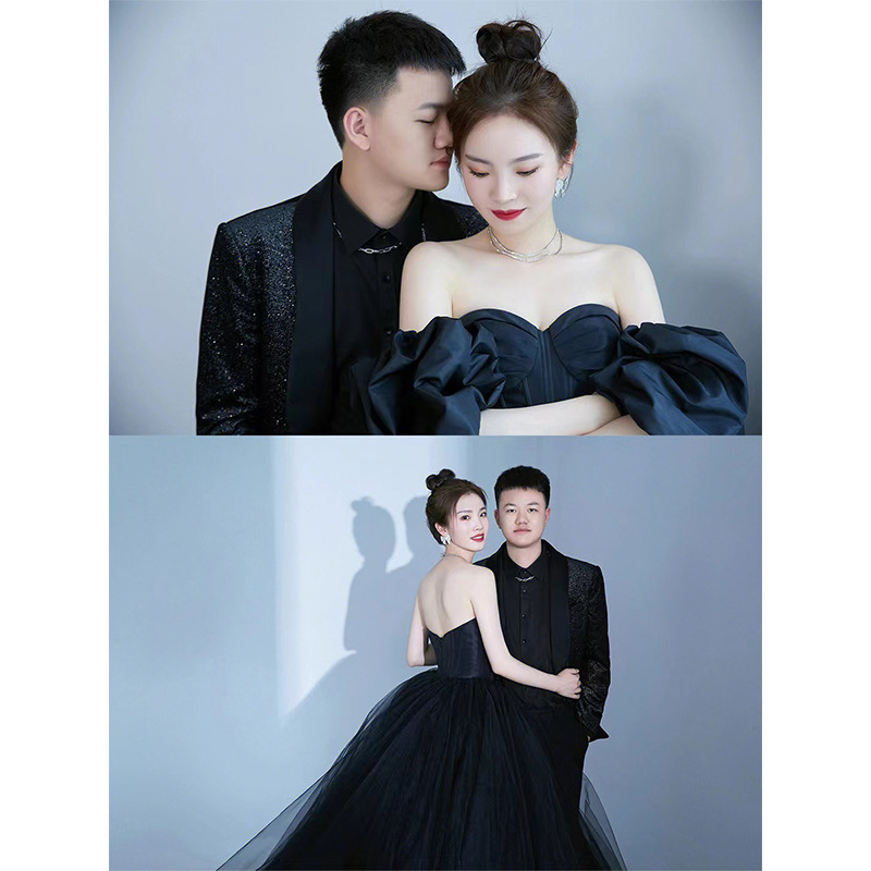 Hebe Style Long Satin Wedding  - Photography Lighting Styles 评论和价格