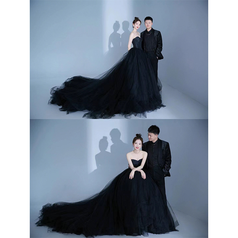 Hebe Style Long Satin Wedding  - Photography Lighting Styles 评论和价格