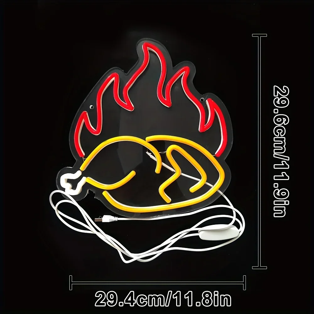 Roasted Chicken Neon Light Sig - Photography Lighting For Food 评论和价格