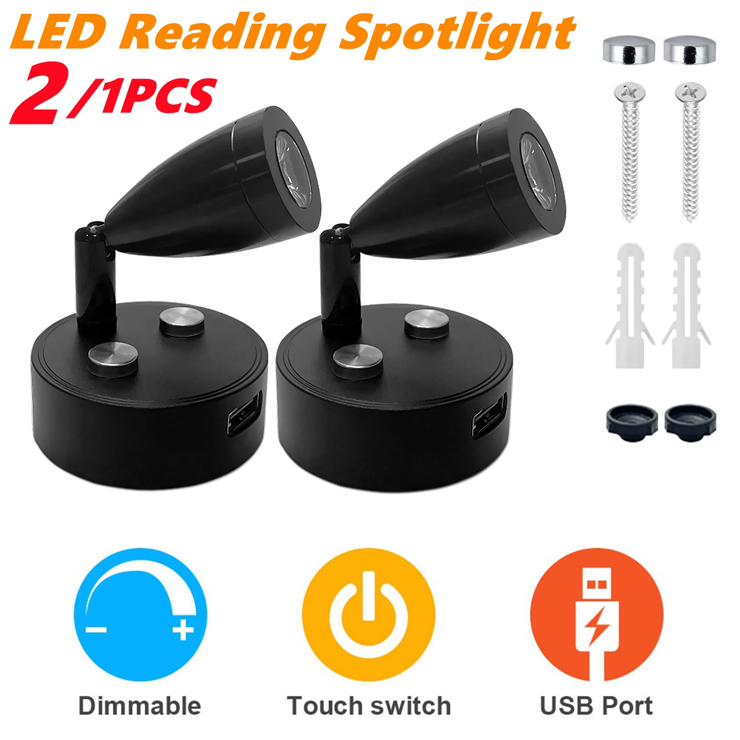 2/1PCS Silver/Black DC 12-24V  - Interior Photography Lighting 评论和价格