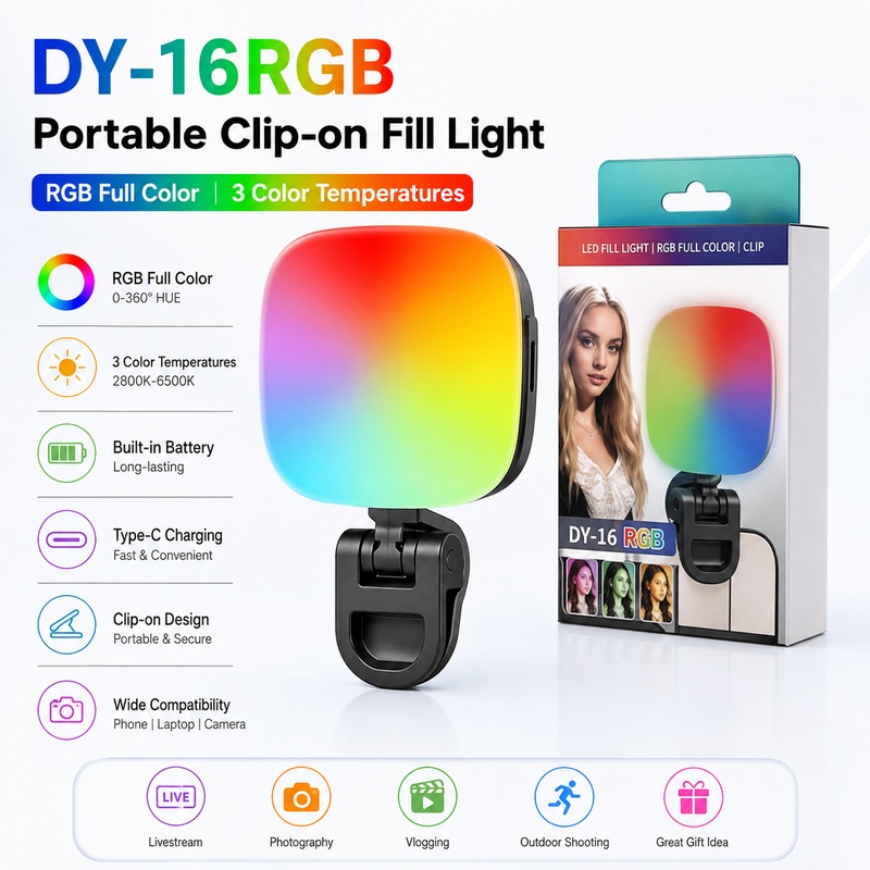 Portable RGB LED Fill Light Po - Photography Lighting Handheld 评论和价格