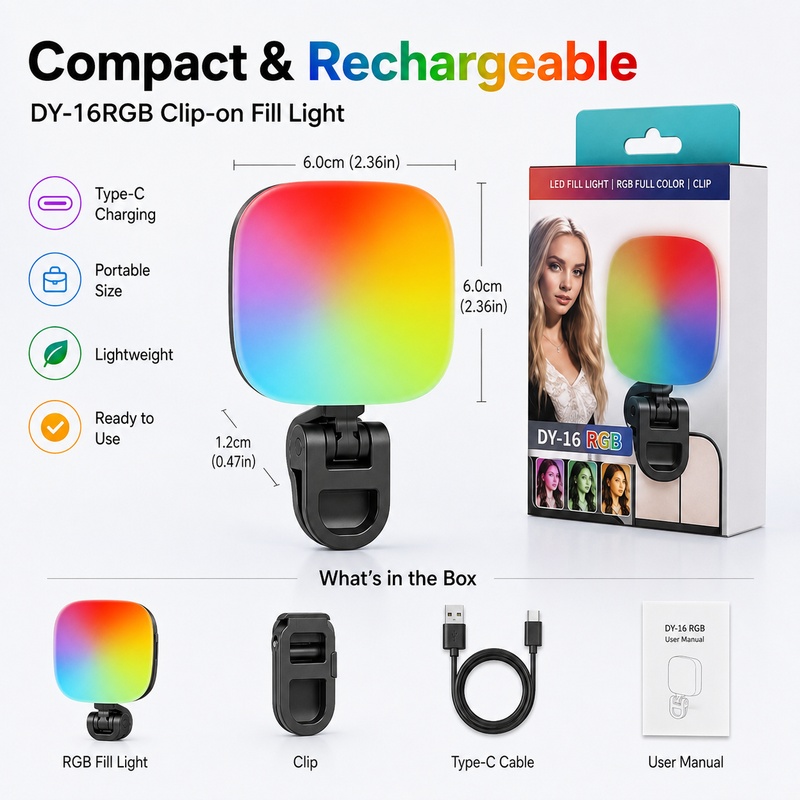 Portable RGB LED Fill Light Po - Photography Lighting Handheld 评论和价格
