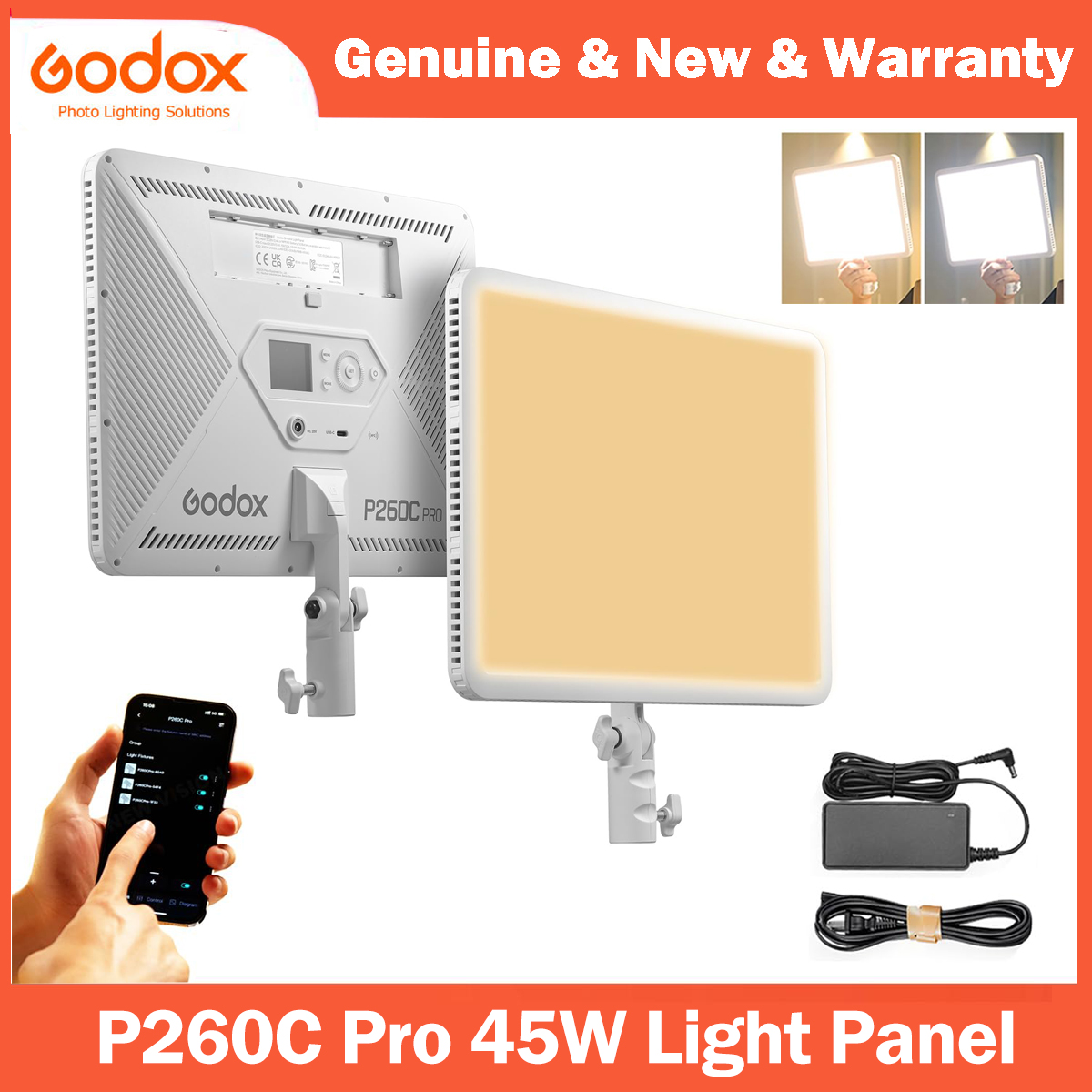 Godox P260C Pro LED Video Ligh - Photography Lighting Youtube 评论和价格