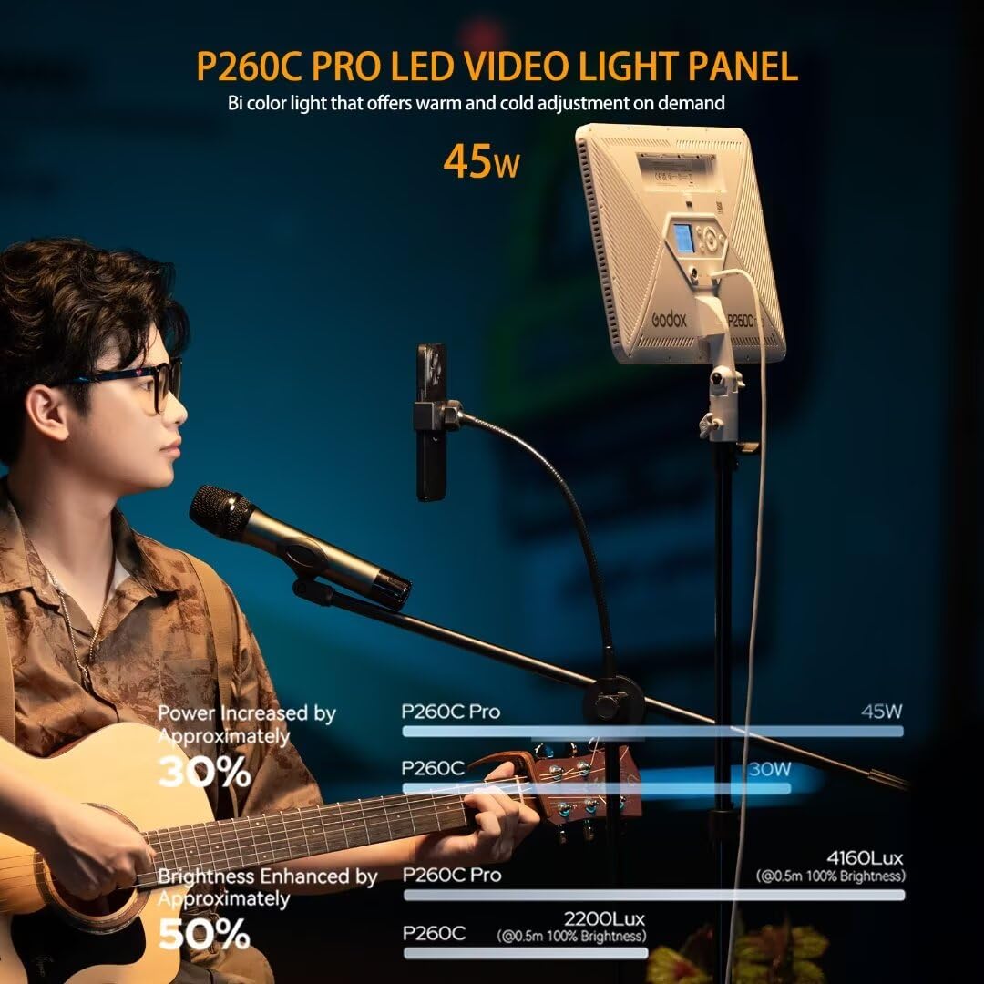 Godox P260C Pro LED Video Ligh - Photography Lighting Youtube 评论和价格
