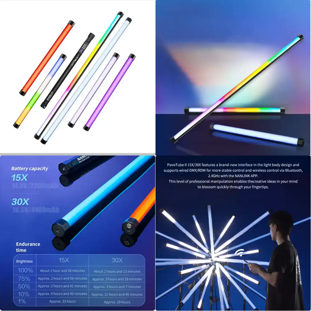 Nanguang Pavotube II 30X RGB P - Photography Lighting Youtube 评论和价格