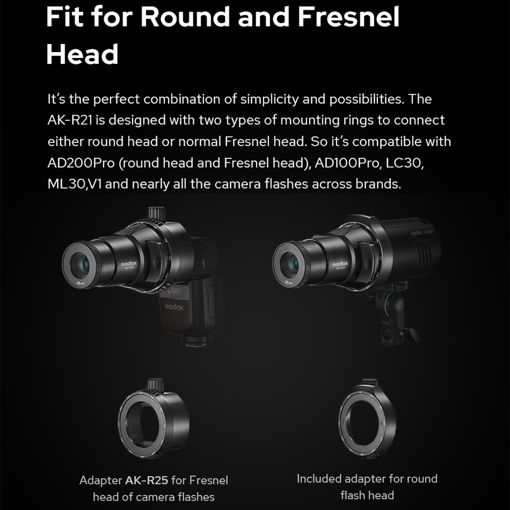 Godox AK-R21 Accessory Project - Fresnel Lens Attachment 评论和价格