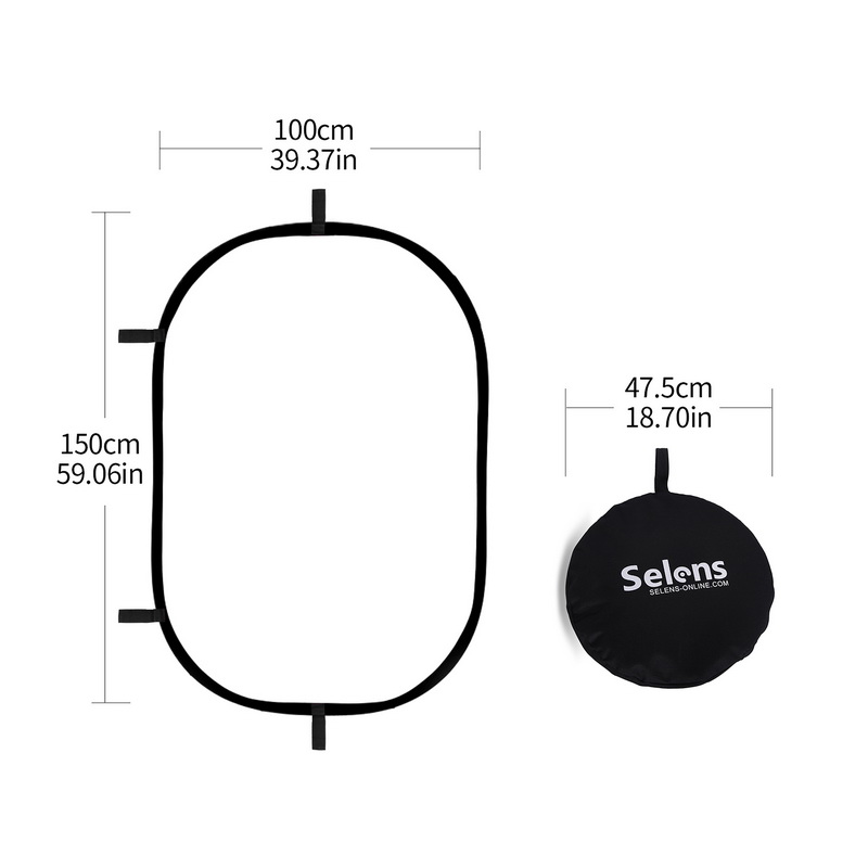 100X150CM Foldable Oval Reflec - Photography Lighting Board 评论和价格